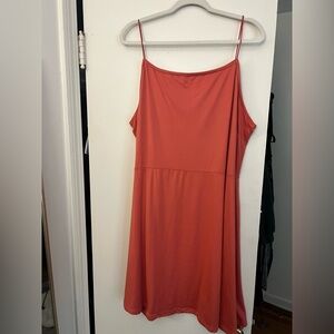 Rue21 Orange Pink Sleeveless Spaghetti Strap Sundress